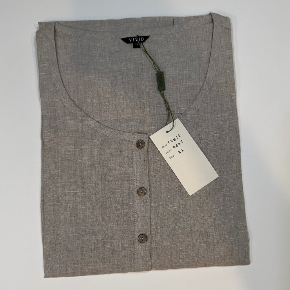 Vivid Linen Top - Picture 2 of 6